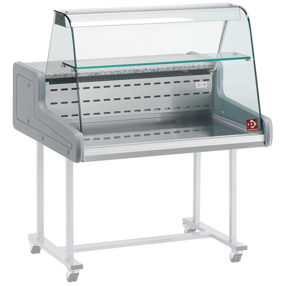 Diamond SUP10-ZC/R2 Curved Glass Refrigerated Display Counter