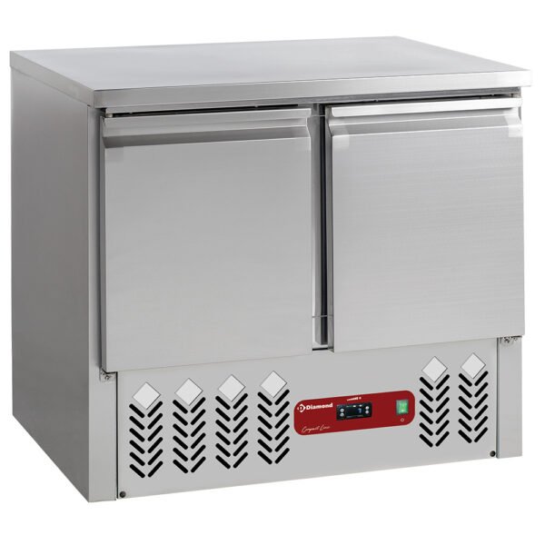 Diamond SB2/R2 2 Door Stainless Steel Freezer Counter, 240 Litres