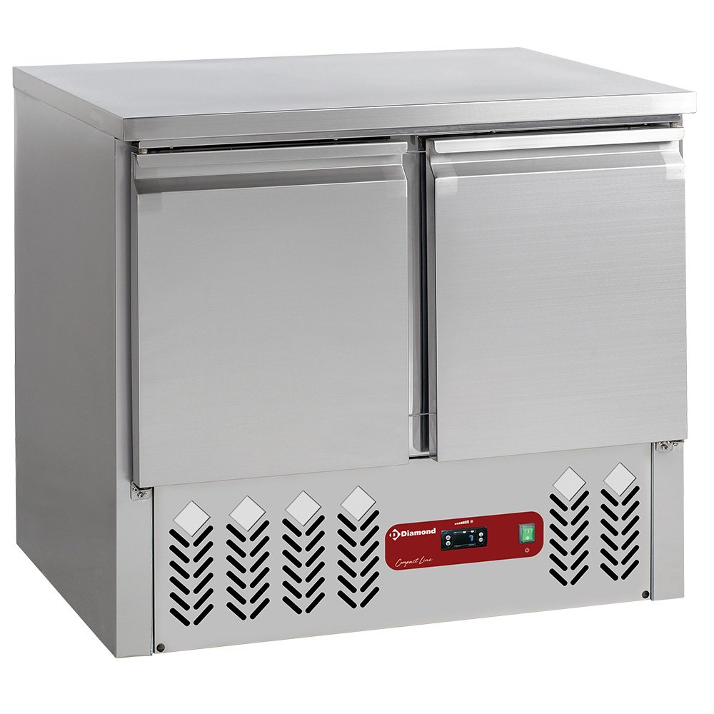 Diamond SB2/R2 2 Door Stainless Steel Freezer Counter, 240 Litres