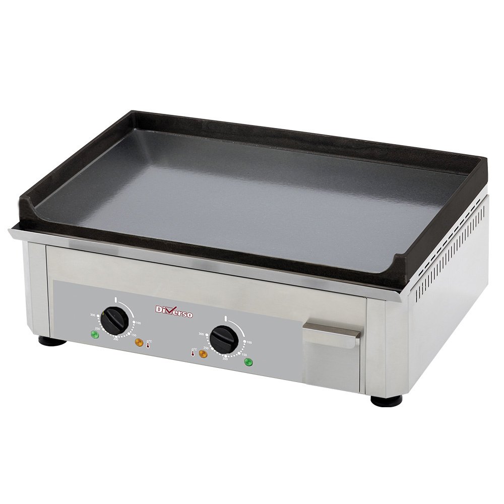 Diverso WR-EP60-SS Electric griddle plate, double, enamelled
