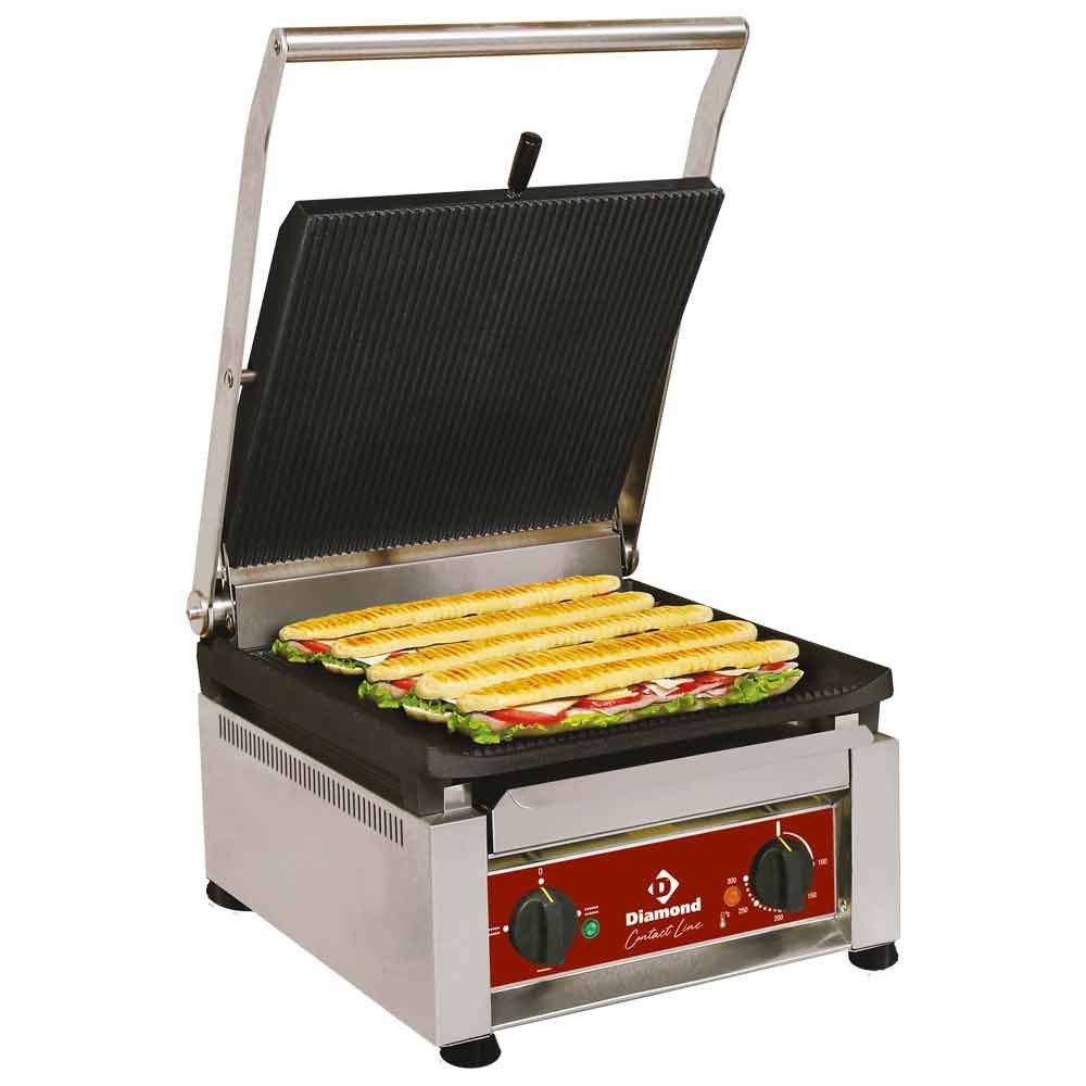 Diamond BIGFOOD/SN High Output Ribbed Contact Grill