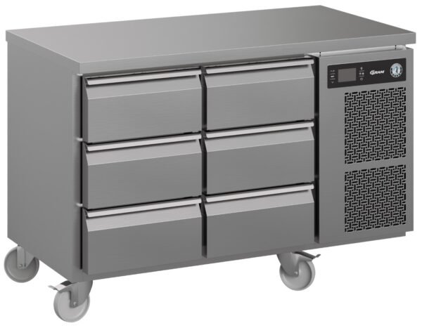 Hoshizaki Premier K 2 A 3D 3D C U 6 Drawer Stainless Steel Refrigerated Counter, 301 Litres