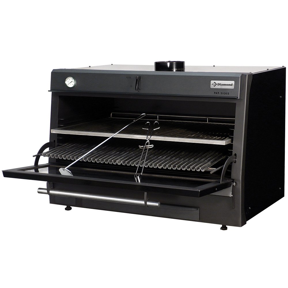Diamond CBQ-120/BK Black Charcoal BBQ Oven