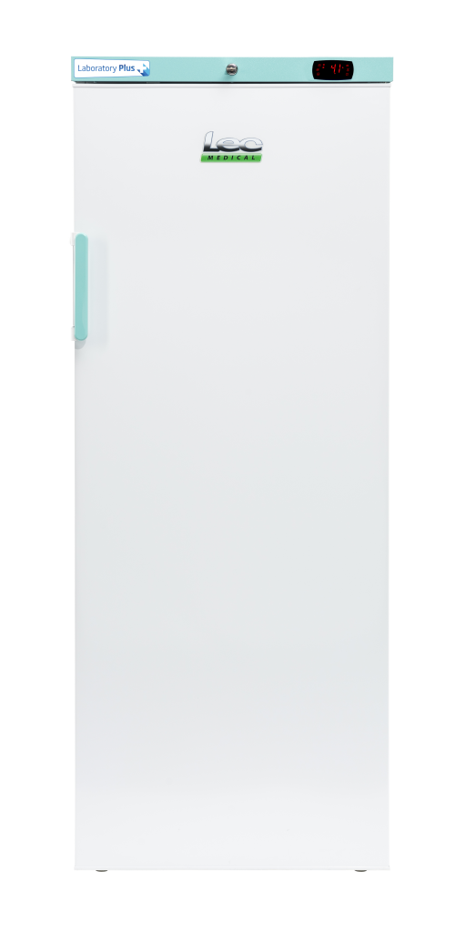 LEC Medical LSFSF312BT-UK-ATEX Solid Single Door Laboratory Plus Bluetooth Enabled Upright Freezer, 312 Litres