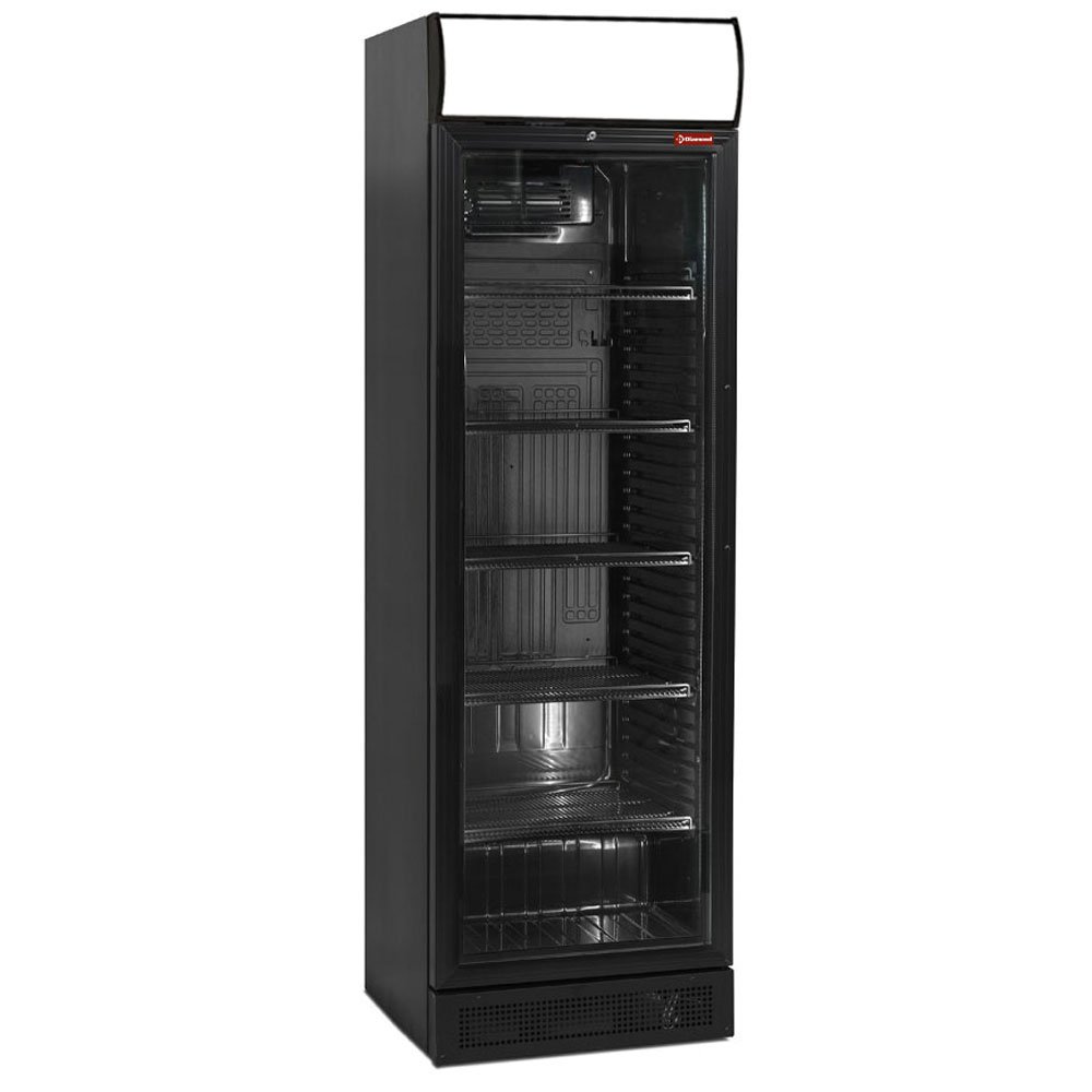 Diamond DRINK-38V/Z6 Single Door Black Ventilated Display Refrigerator, 380 Litres