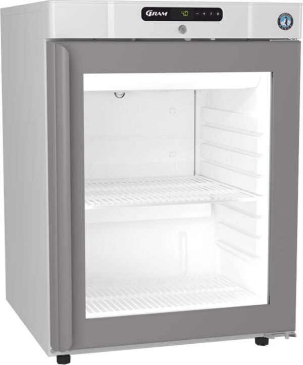 Hoshizaki Compact KG220 L-DR G U Glass Single Door White Undercounter Display Fridge, 123 Litres