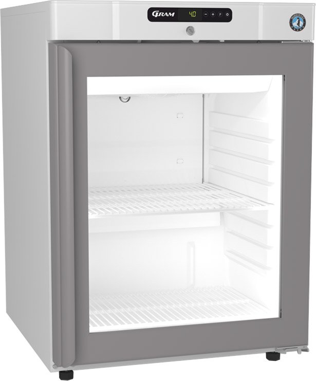 Hoshizaki Compact KG220 L-DR G U Glass Single Door White Undercounter Display Fridge, 123 Litres
