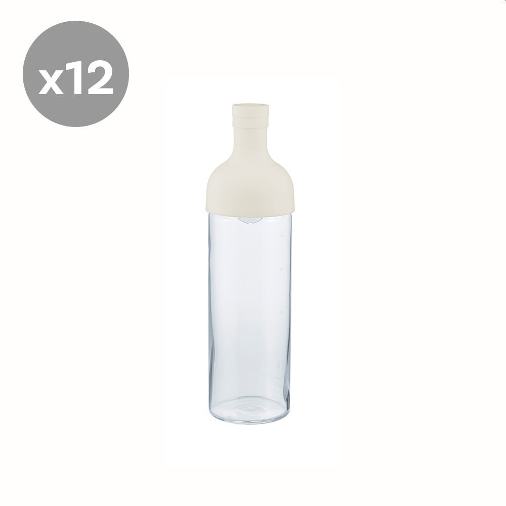 Hario Cold Brew Tea Filter Bottle (White) 750ml - Bundle of 12