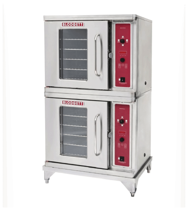 Blodgett double stacked CTB electric convection oven.