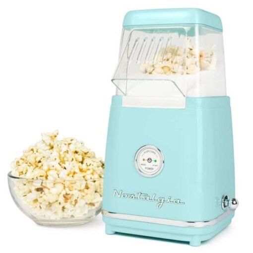 Nostalgia Retro Hot Air Popcorn Popper - aqua