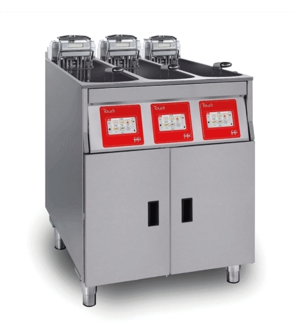 FriFri Touch 633 electric free-standing triple tank fryer.