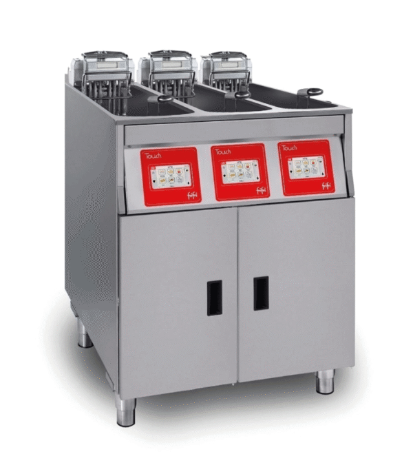 FriFri Touch 633 electric free-standing triple tank fryer.