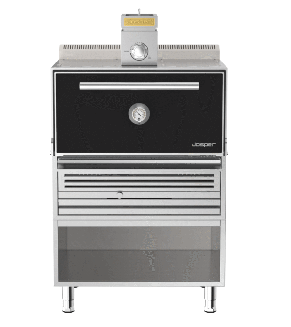 Josper HJX-PRO-M120-T medium model charcoal oven with table.