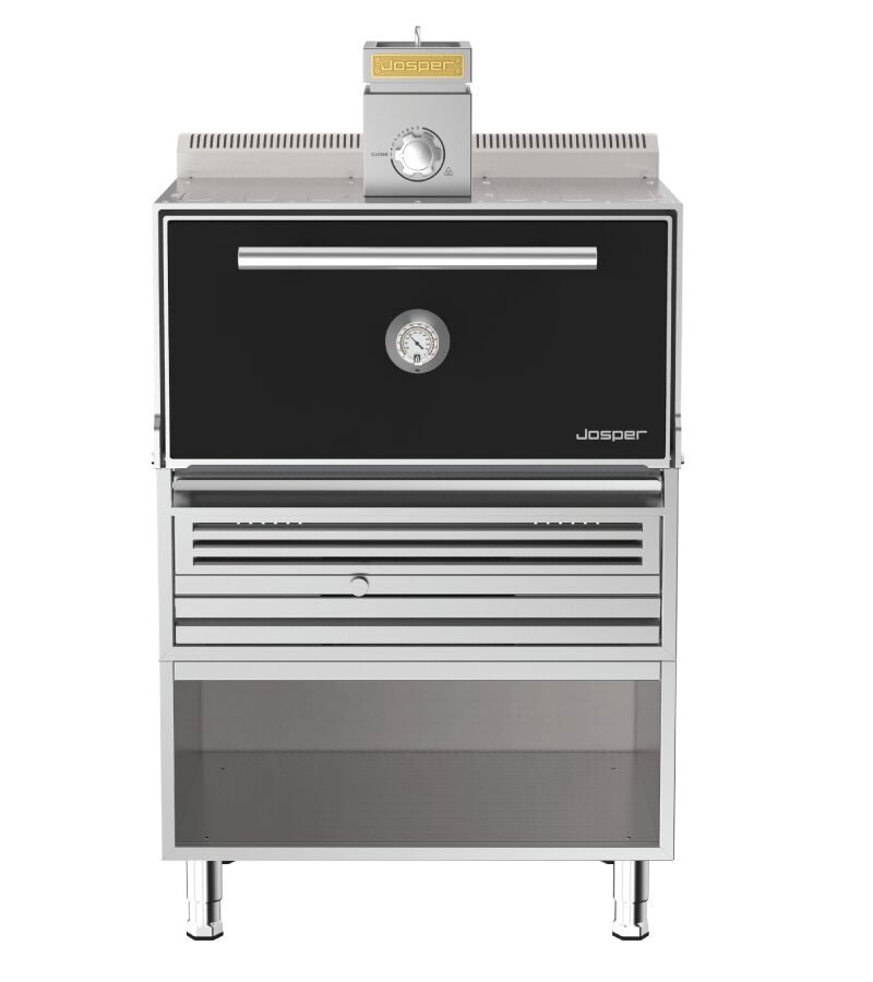 Josper HJX-PRO-M120-T medium model charcoal oven with table.