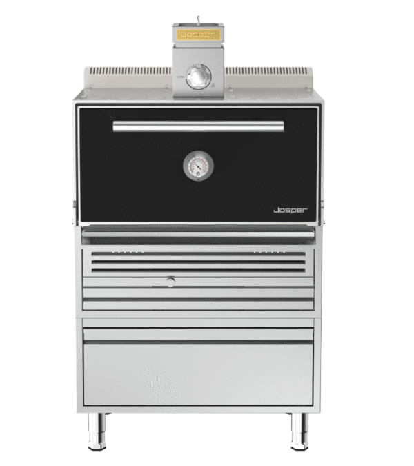 Josper HJX-PRO-L175-WT large model charcoal oven with warmer and table.