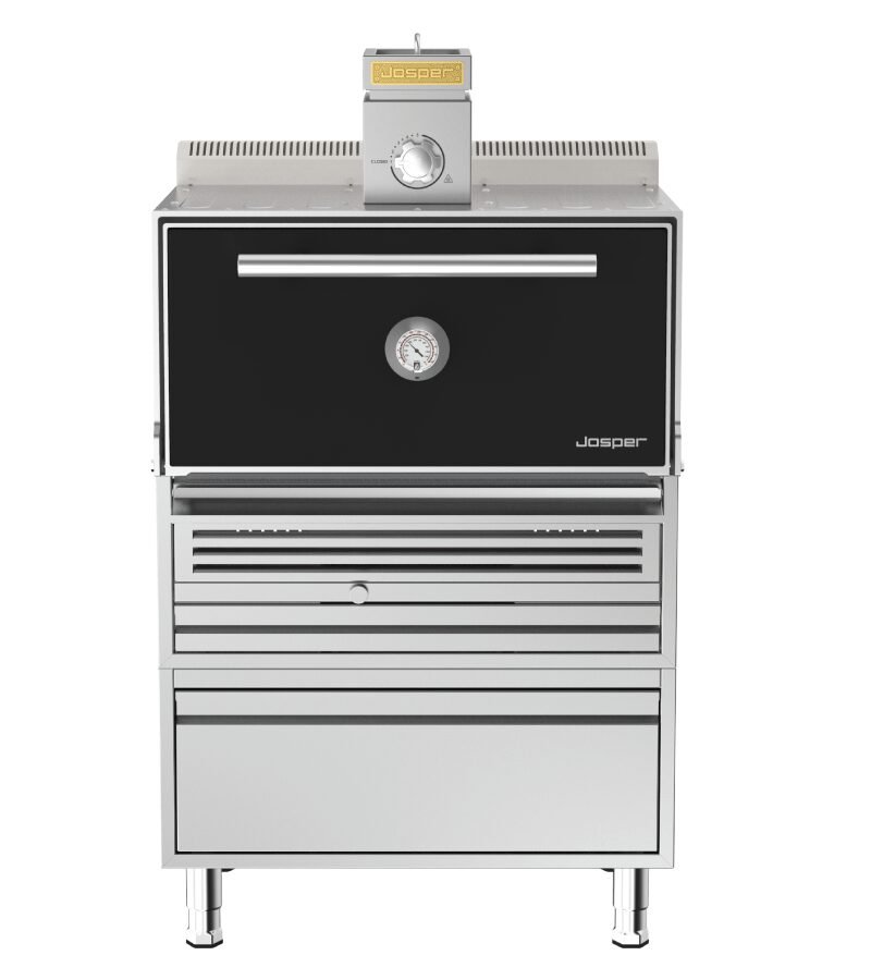 Josper HJX-PRO-L175-WT large model charcoal oven with warmer and table. (HJX-PRO-M120-TD)
