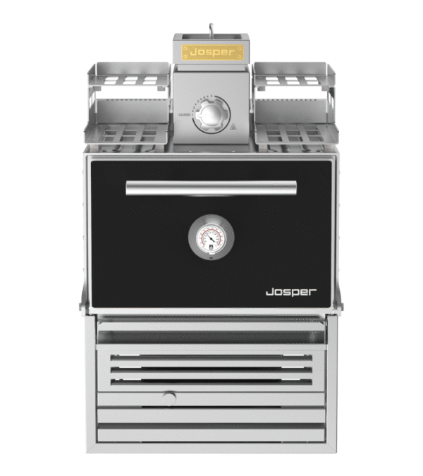 Josper HJX-PRO-S80-W small model charcoal oven with warmer.
