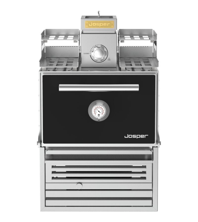 Josper HJX-PRO-S80-W small model charcoal oven with warmer.
