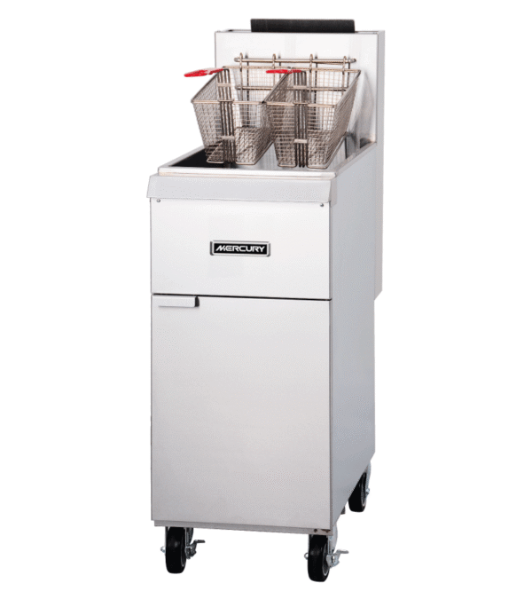 Mercury single tank freestanding gas fryer