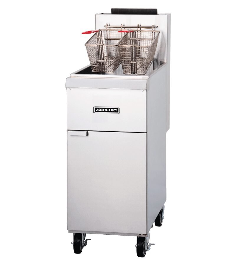 Mercury single tank freestanding gas fryer