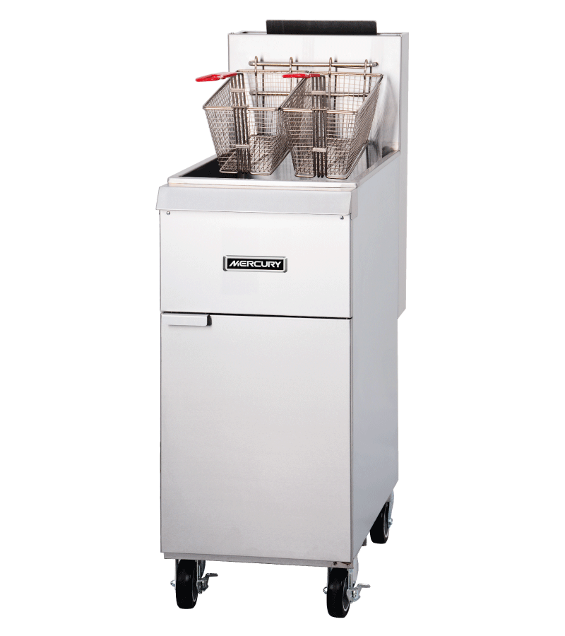 Mercury single tank freestanding gas fryer