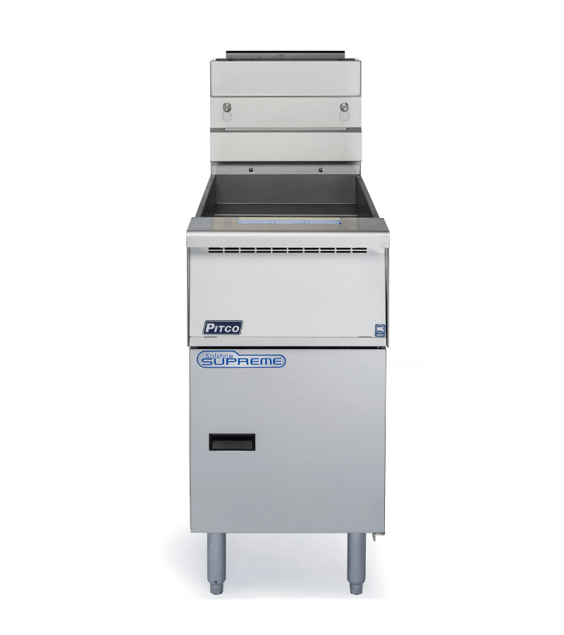 Pitco SSH55-SSTC single solstice supreme fryer.