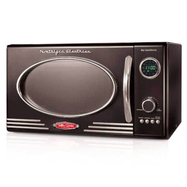 Nostalgia Retro Microwave Oven - black - view 2