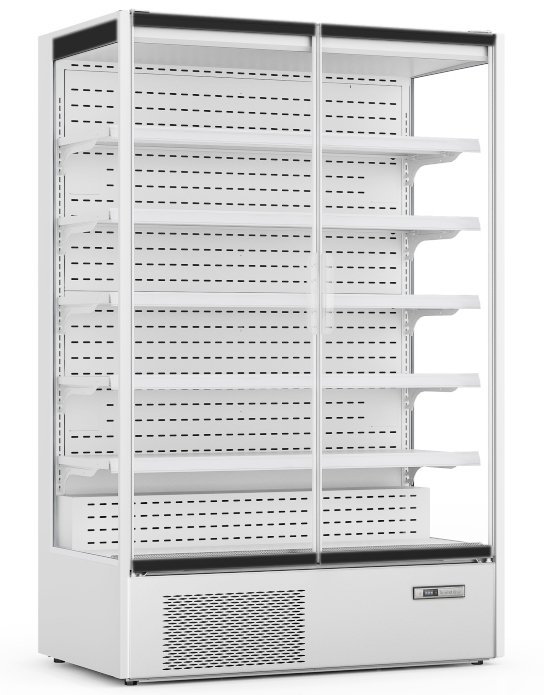 Prodis XMD1250-P-FGD-W Panoramic Frameless Glass Door Multideck - White