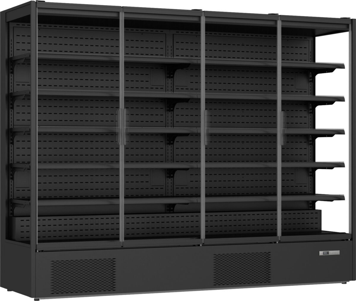 Prodis XMD2500-P-FGD-K Panoramic Frameless Glass Door Multideck - Black