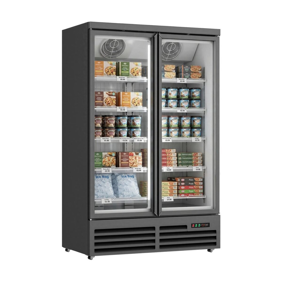 Prodis XPD1250-N-MK2 Heavy Duty Low Energy Double Door Display Freezer