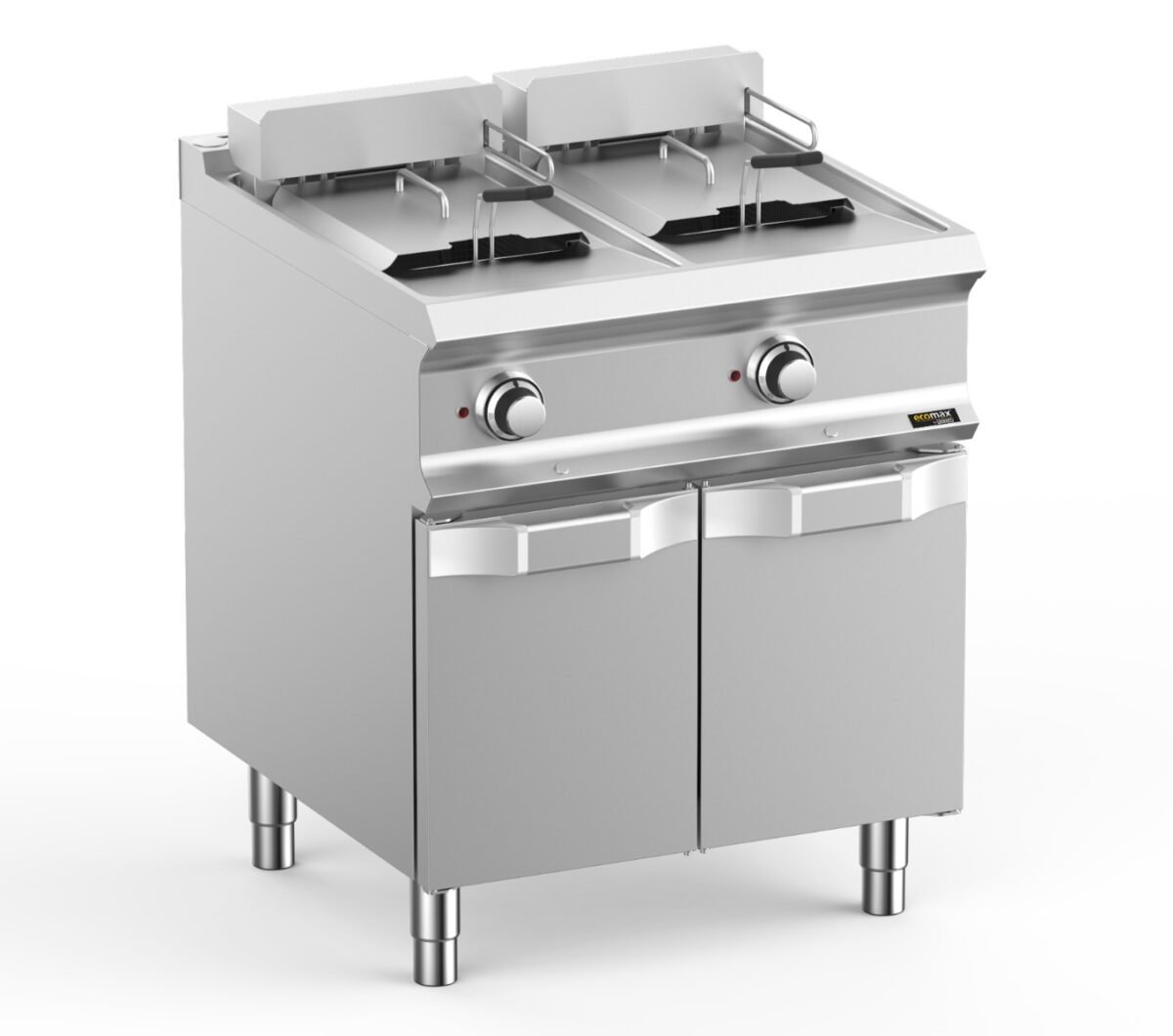 Hobart Ecomax HEFRBE77A Floorstanding Double Basket 2 x 12 Litre Electric Fryer, 18kW