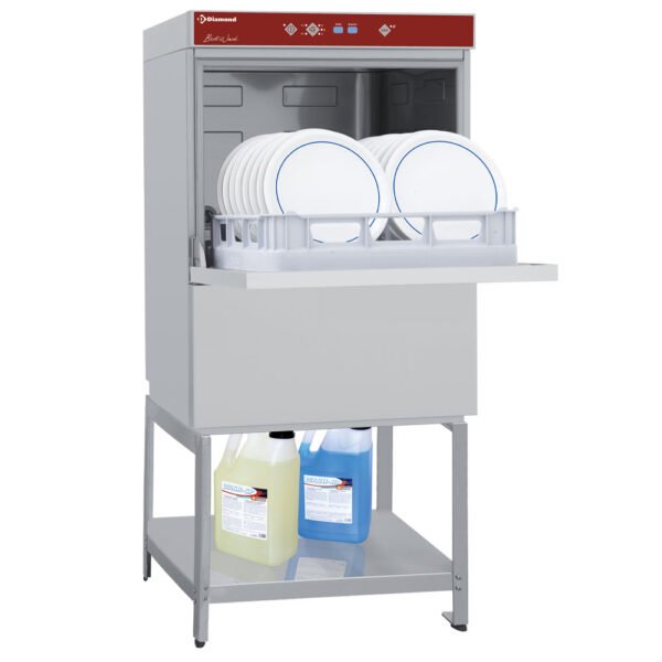 Diamond D86/6_BD/F-S 500mm Basket Frontloading Dishwasher with Open Understorage, 18 Plates