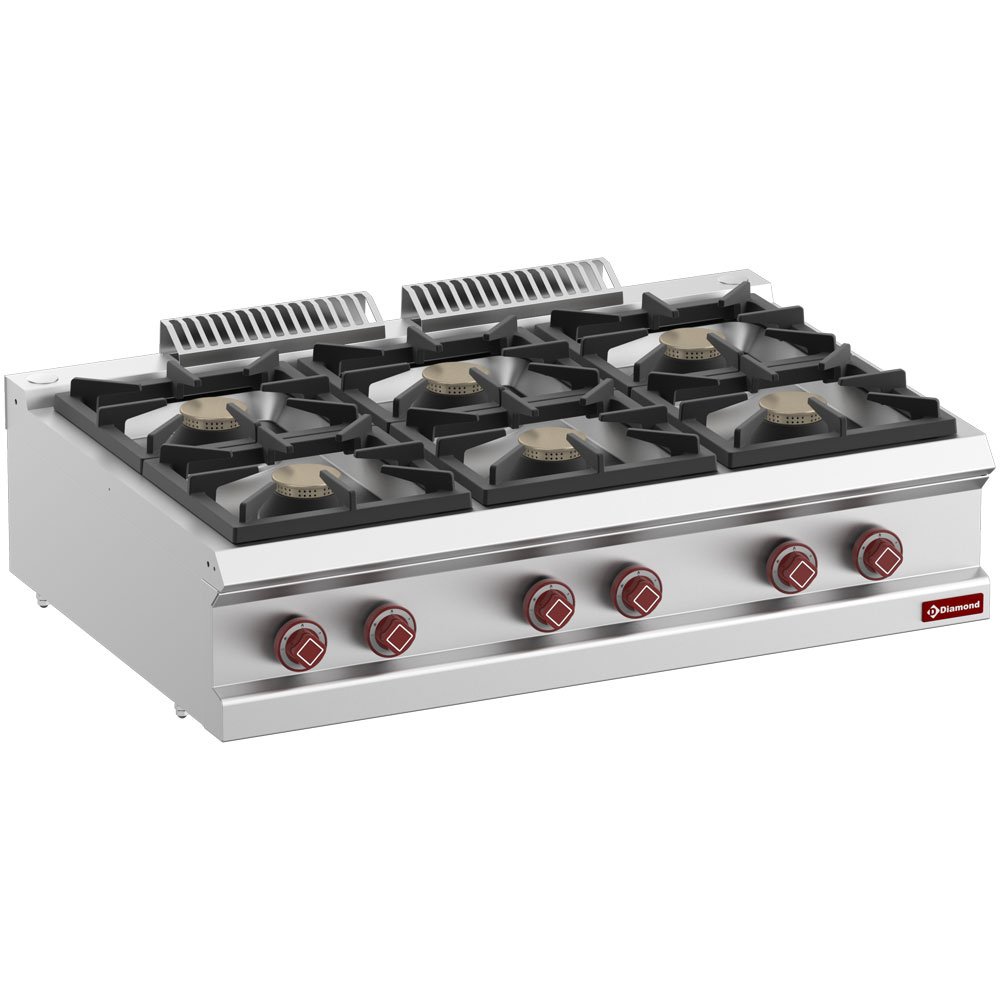Diamond G7/6B11T-N 6 Burner Countertop Gas Range