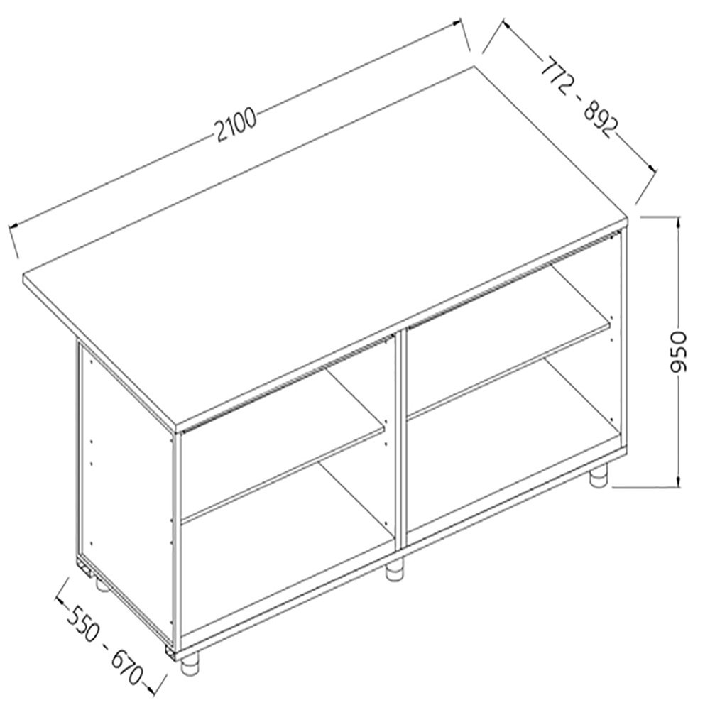 Diamond BC21X/5 Neutral Bar Counter Units_Cashier Section