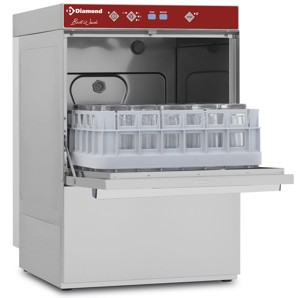 Diamond DGS8/6 400mm Basket Frontloading Glasswasher, 16 Pint Capacity