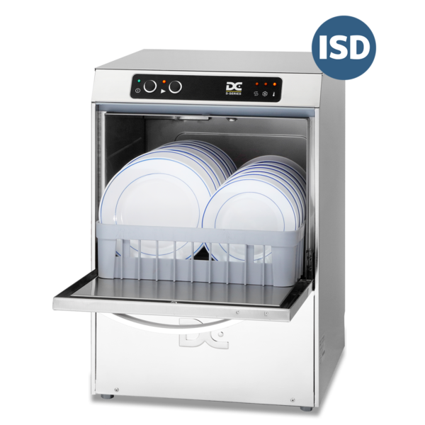 DC SD40ISD Standard Range 400mm Basket Frontloading Commercial Dishwasher with Integral Water Softener & Drain Pump, 11 Plates