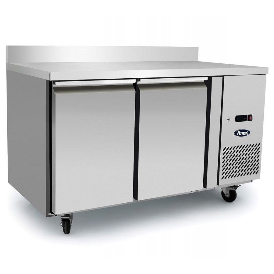 Atosa EPF3462HDSB 2 Door Preparation Counter Freezer with Splash Back, 280 Litres