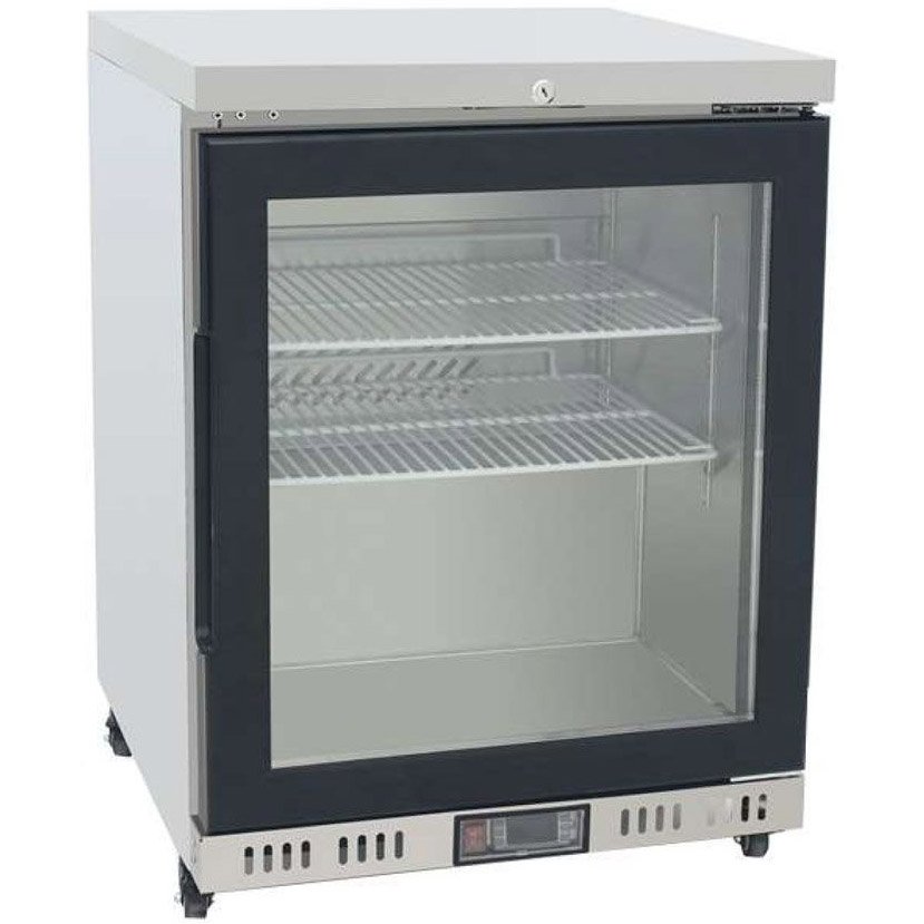 Atosa MBC24G Glass Single Door Undercounter Fridge, 145 Litres