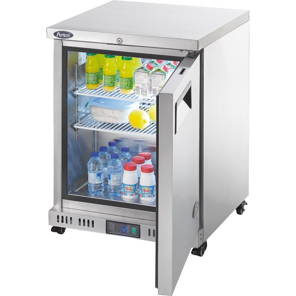 Atosa MBC24R Single Door Undercounter Fridge Cabinet, 145 Litres