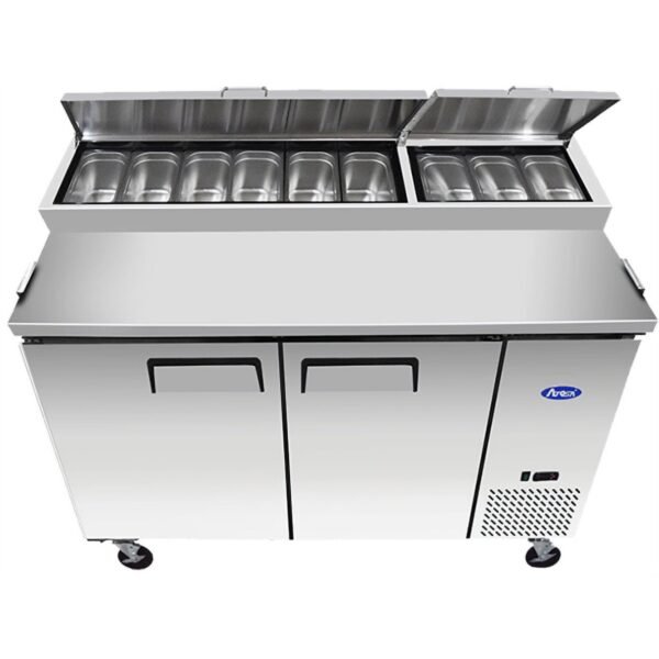 Atosa MPF8202GR 2 Door Refrigerated Preparation Table, 523 Litres
