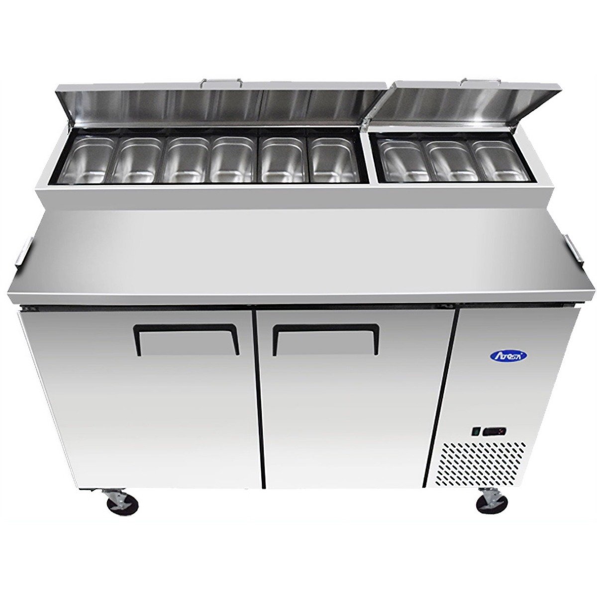 Atosa MPF8202GR 2 Door Refrigerated Preparation Table, 523 Litres