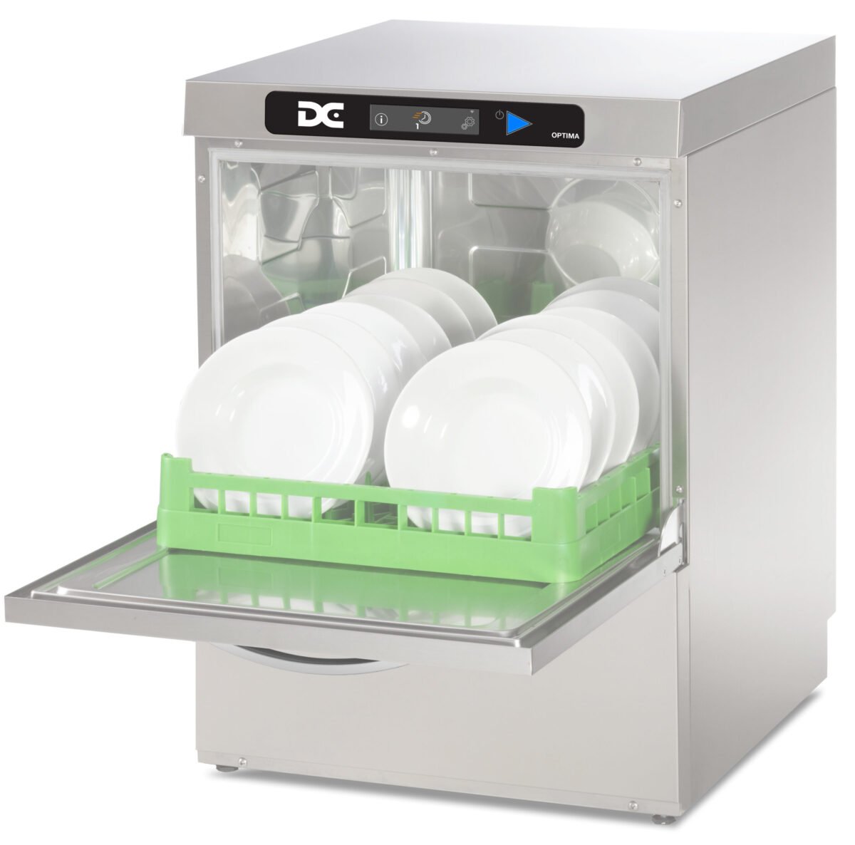 DC OXD50AD Optima Range 500mm Basket Frontloading Commercial Dishwasher with Break Tank & Drain Pump - 18 Plates