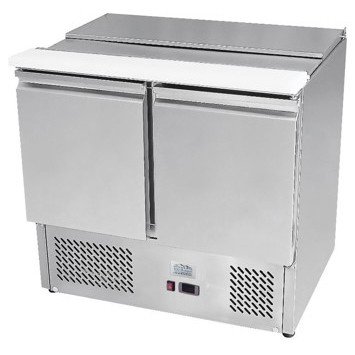 Ice-A-Cool ICE3800GR 2 Door Refrigerated Saladette Preparation Counter, 300 Litres