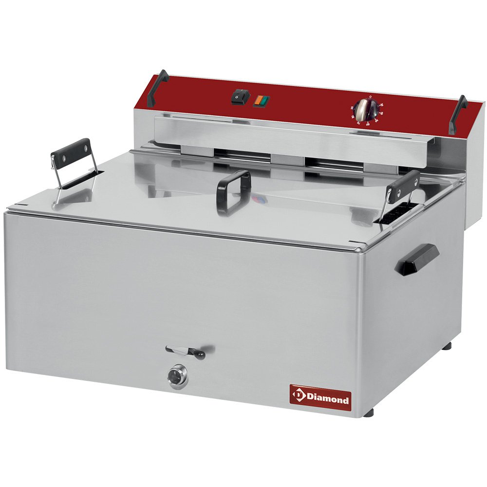 Diamond F16E/D-N Single Basket Countertop Deep Electric Fryer, 9kW