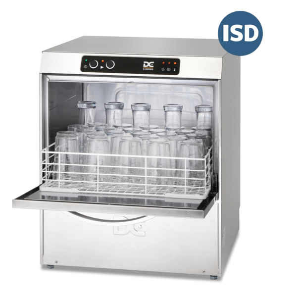 DC SG50ISD Standard Range 500mm Basket Frontloading Commercial Glasswasher with Integral Water Softener & Drain Pump, 30 Pint Capacity
