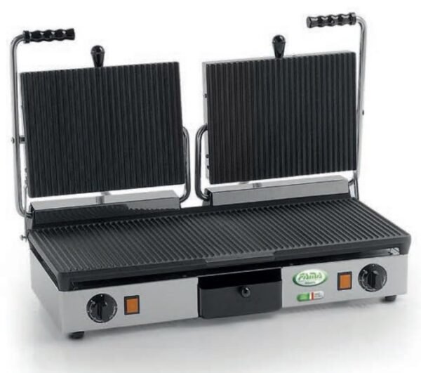 Fama PDR3000 Double Ribbed Panini Grill, 3.5kW