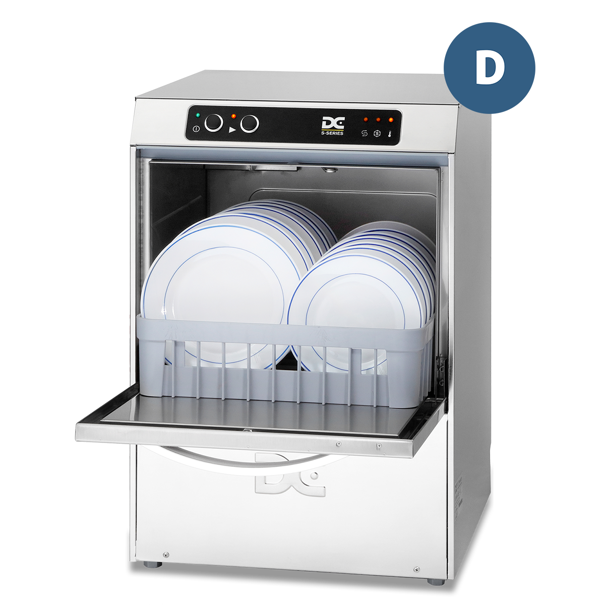 DC SD40D Standard Range 400mm Basket Frontloading Commercial Dishwasher with Drain Pump, 11 Plates