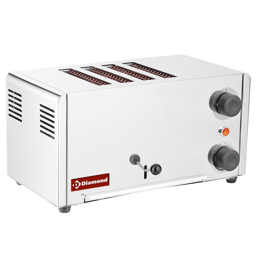 Diamond D4GP-XP 4 Stainless Steel Slot Electric Toaster, 2.15kW