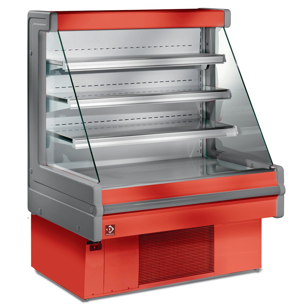 Diamond MN12B-B1/R2 Red Refrigerated Patisserie & Deli Counter, 1200mm