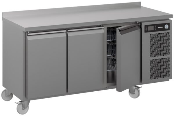 Hoshizaki Premier K 3 A5 DL DL DR C U 3 Door Stainless Steel Refrigerated Counter with Splashback, 463 Litres